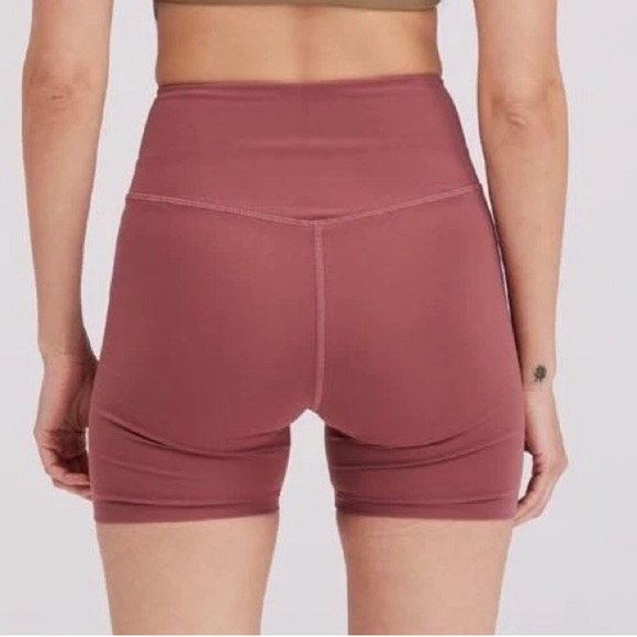 Girlfriend Collective FLOAT High-Rise Run Shorts in Fig (S) - Picture 2 of 9